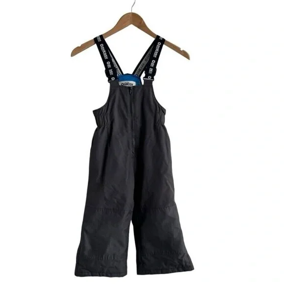 Osh Kosh B Gosh Youth Unisex Kids Grey Winter Snow Bib Suit Pants US 4T - Picture 1 of 9
